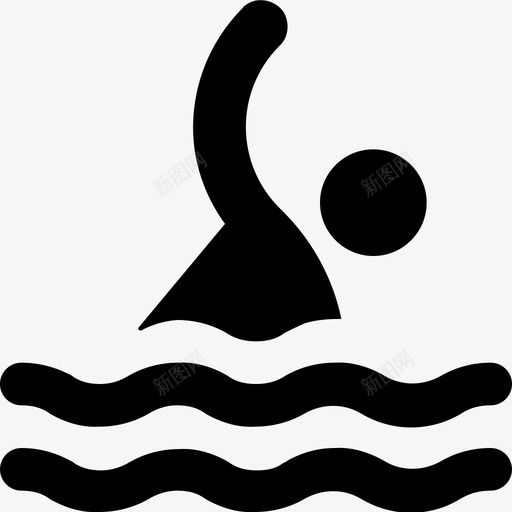 溺水游泳水svg_新图网 https://ixintu.com 溺水 游泳 人道 协调厅 人道主义 图标