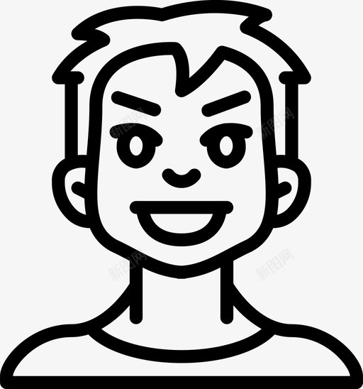快乐男孩阿凡达卡通svg_新图网 https://ixintu.com 快乐 男孩 卡通 阿凡 达卡 卡通人 人物 轮廓
