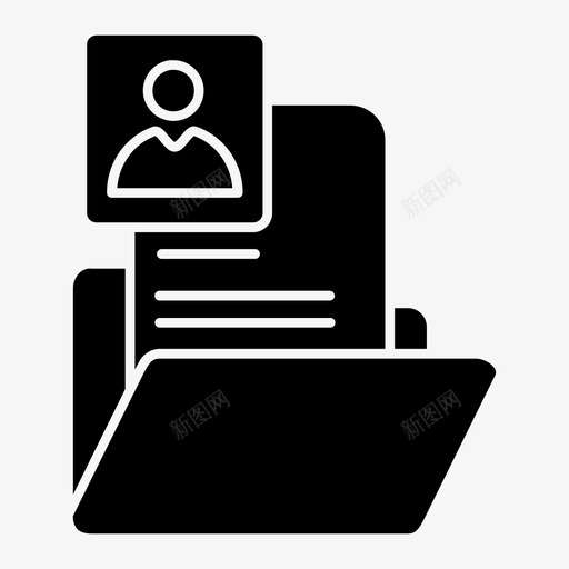 招聘员工文件夹svg_新图网 https://ixintu.com 招聘 员工 文件夹 职位 空缺 重新