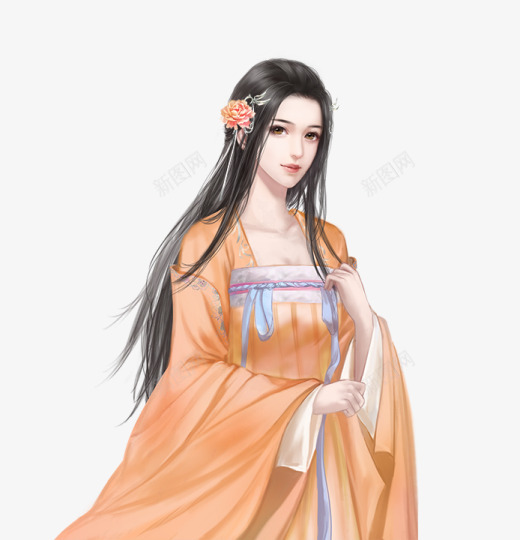 温柔少女png免抠素材_新图网 https://ixintu.com 温柔 少女