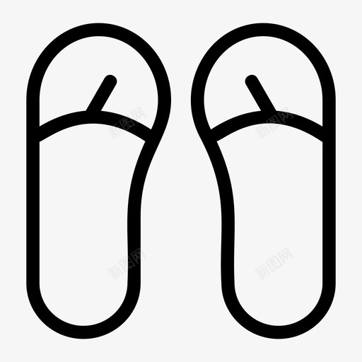 人字拖时尚脚穿svg_新图网 https://ixintu.com 人字 拖人字 时尚 脚穿 凉鞋 拖鞋 假日 系列 图标