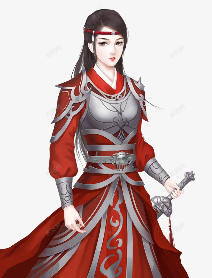 女将军png免抠素材_新图网 https://ixintu.com 女将 将军