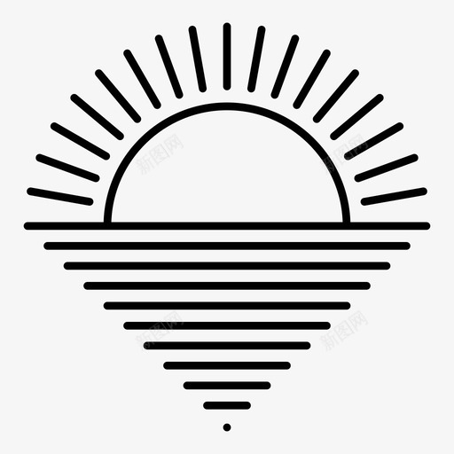 日落黎明黄昏svg_新图网 https://ixintu.com 黎明 日落 黄昏 日出 阳光 夏天