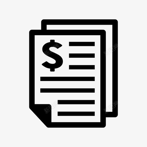 合同帐单文件svg_新图网 https://ixintu.com 合同 帐单 文件 发票 利润 业务
