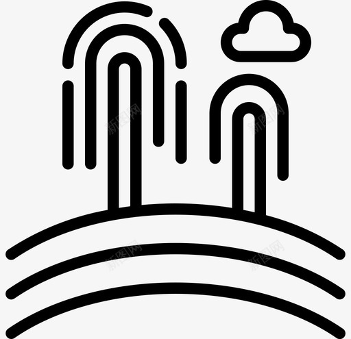 景观自然夏季svg_新图网 https://ixintu.com 景观 自然 夏季 树木 轮廓