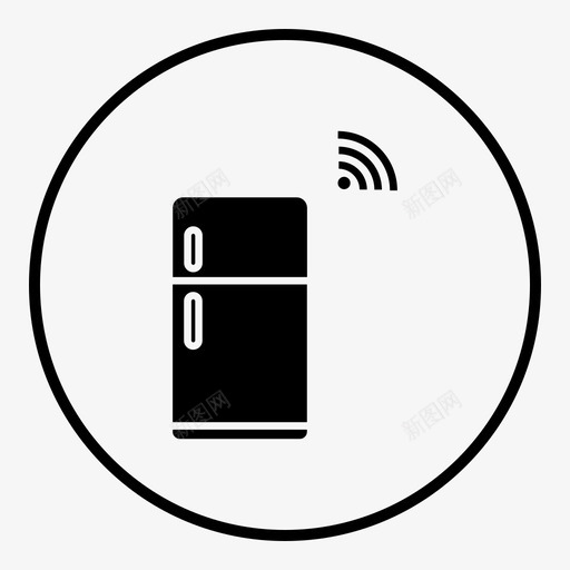 冰箱家电家居自动化svg_新图网 https://ixintu.com 联网 冰箱 家电 家居 自动化 无线 互联 填充