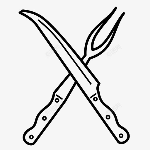 烧烤工具烧烤刀svg_新图网 https://ixintu.com 烧烤 工具 刀肉