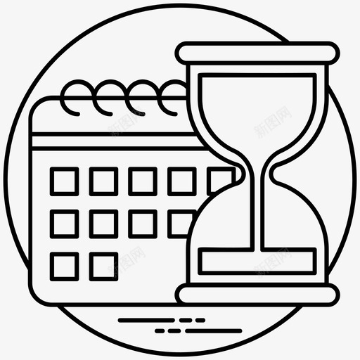 时间管理日常事务内务管理svg_新图网 https://ixintu.com 时间管理 日常 事务 内务 管理 生产力 银行 财务 线图 图标
