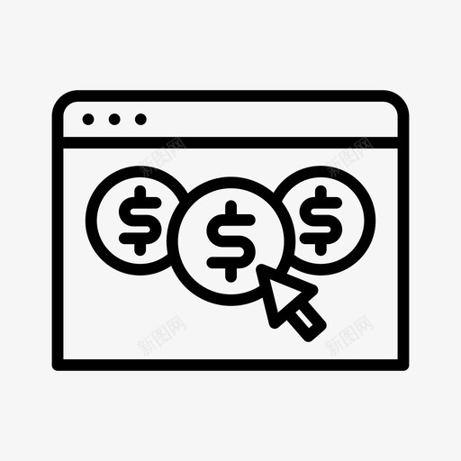 按点击付费收入金钱svg_新图网 https://ixintu.com 点击 付费 收入 金钱 薪水 搜索引擎 优化 网站
