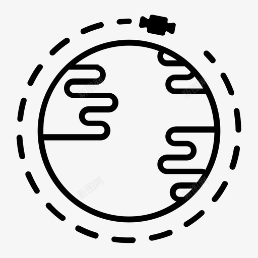 卫星地球行星圆svg_新图网 https://ixintu.com 卫星 地球 行星 圆网