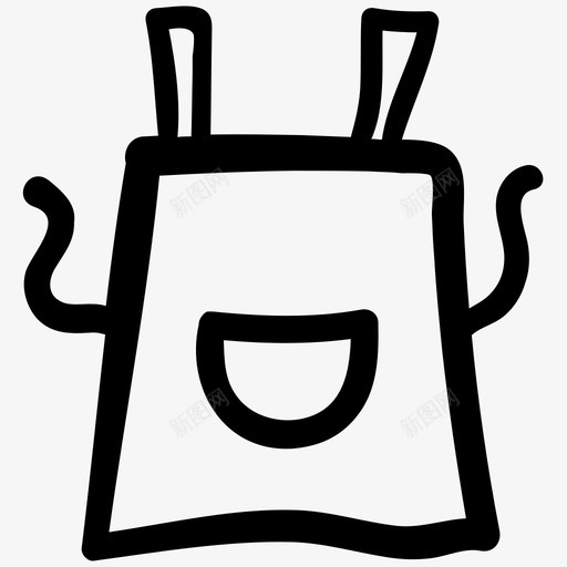 围裙帆布围裙食物svg_新图网 https://ixintu.com 围裙 食物 帆布 厨房 放大镜 轮廓 涂鸦