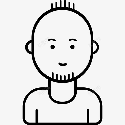 头像胡子秃顶男人svg_新图网 https://ixintu.com 头像 胡子 秃顶 男人 侧面