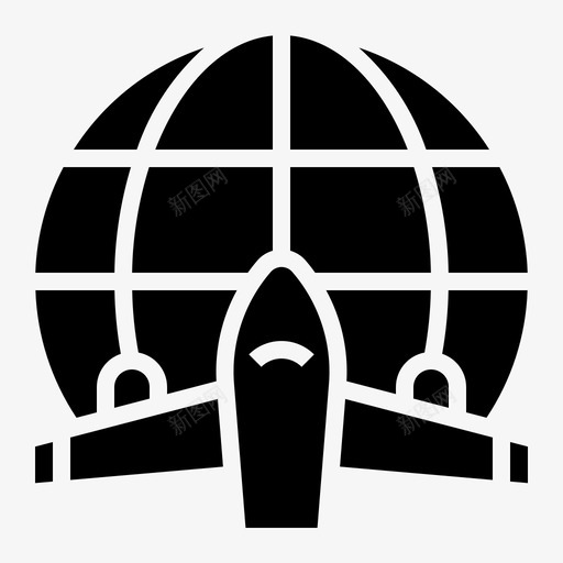 全球航运交货运输svg_新图网 https://ixintu.com 全球 航运 交货 运输 电子商务 黑色