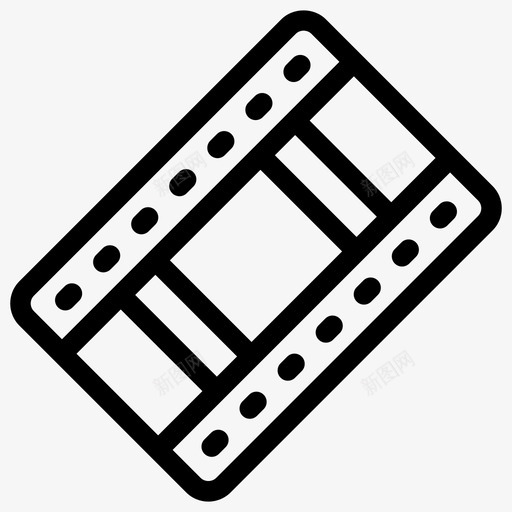 电影带电影院媒体和娱乐线图标svg_新图网 https://ixintu.com 电影 带电 电影院 媒体 娱乐 线图 图标