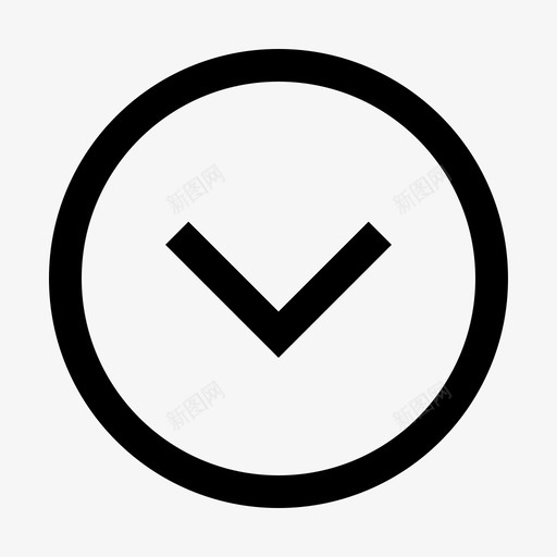下拉箭头V形svg_新图网 https://ixintu.com 下拉 箭头 方向 向下 材质 图标
