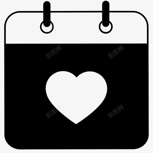 纪念日日历日期svg_新图网 https://ixintu.com 纪念日 日历 日期 心爱 婚礼 爱情 结婚