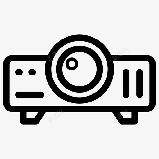 投影仪图像投影仪光学设备svg_新图网 https://ixintu.com 投影仪 图像 光学 设备 演示 虚拟 视网膜 显示 媒体 娱乐 线图