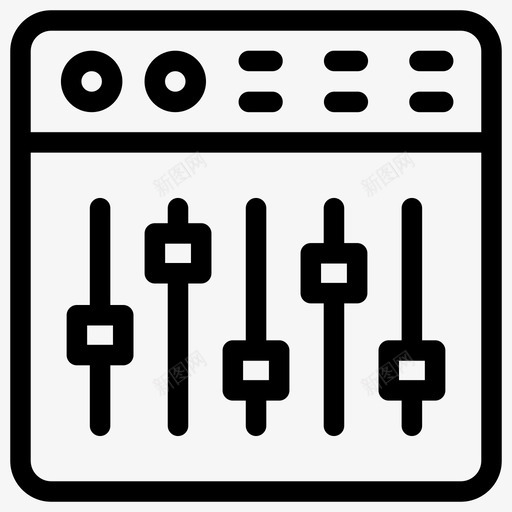 调节音量媒体和娱乐线路图标svg_新图网 https://ixintu.com 调节 音量 媒体 娱乐 线路 图标