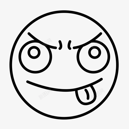 微笑愤怒情绪svg_新图网 https://ixintu.com 情绪 微笑 愤怒 傻子 笑吐 舌头