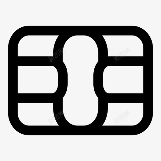 芯片卡存储卡svg_新图网 https://ixintu.com 芯片 存储卡 手机卡