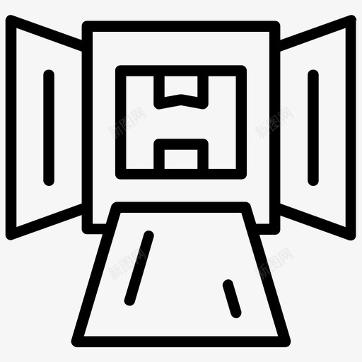 货运卡车货物送货车svg_新图网 https://ixintu.com 货运 卡车 货物 送货 货车 装运 运输 集装箱 线路 图标