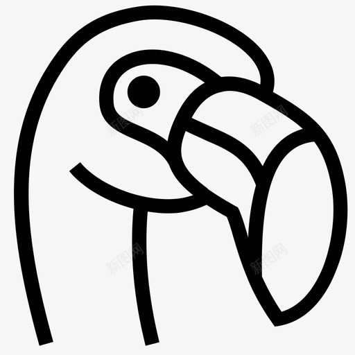 火烈鸟火烈鸟脸火烈鸟头svg_新图网 https://ixintu.com 烈鸟 火烈 脸火 凤凰 涉水 水鸟 图标