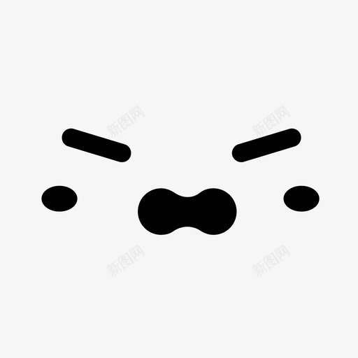 紧张的脸滑稽表情svg_新图网 https://ixintu.com 紧张 滑稽 表情 愤怒 疯狂