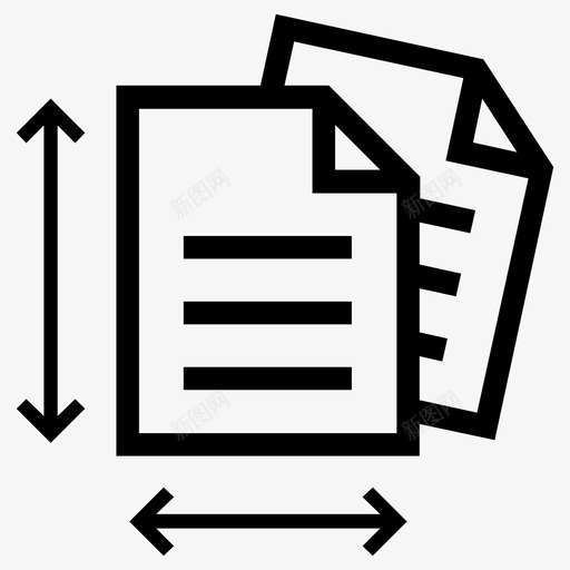 尺寸高度纸张尺寸svg_新图网 https://ixintu.com 尺寸 高度 纸张 打印 宽度