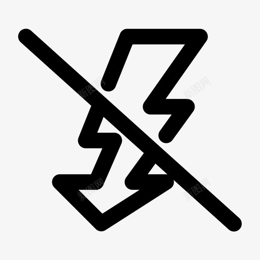 闪光灯关闭相机电svg_新图网 https://ixintu.com 闪光灯 关闭 相机 机电 闪电 摄影 间隙 加粗