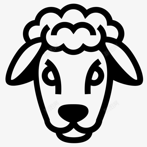 绵羊羊肉羊脸svg_新图网 https://ixintu.com 绵羊 羊肉 羊脸 羊头 头羊 图标