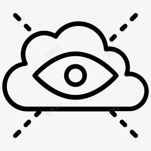 网络监控云监控媒体监控svg_新图网 https://ixintu.com 监控 网络监控 媒体 在线 远程监控 商务 智能 线图 图标