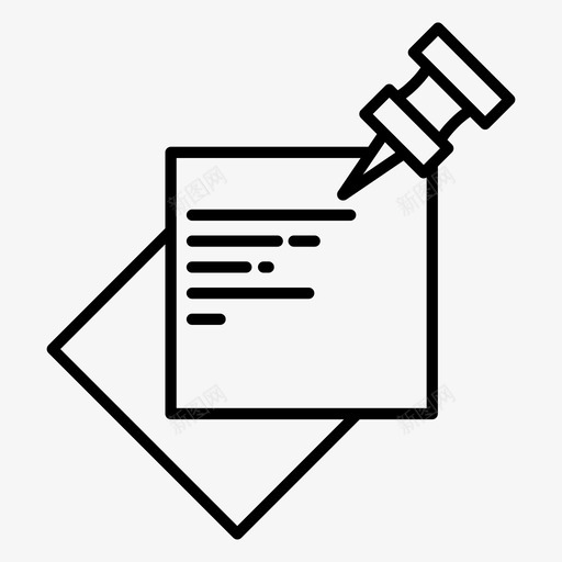 备忘录便条办公室svg_新图网 https://ixintu.com 备忘录 便条 办公室 个人 识别