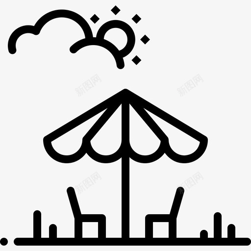 公园休息春天svg_新图网 https://ixintu.com 公园 休息 春天 夏天 雨伞 季节