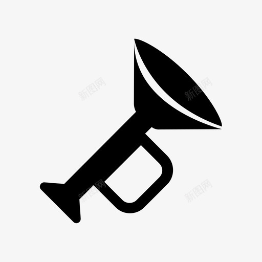 小号乐器独立字形svg_新图网 https://ixintu.com 小号 乐器 独立 字形