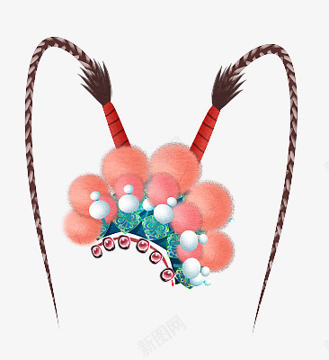 国潮风京剧刀马旦头饰插画设计png免抠素材_新图网 https://ixintu.com 国潮 京剧 刀马旦 头饰 插画 设计