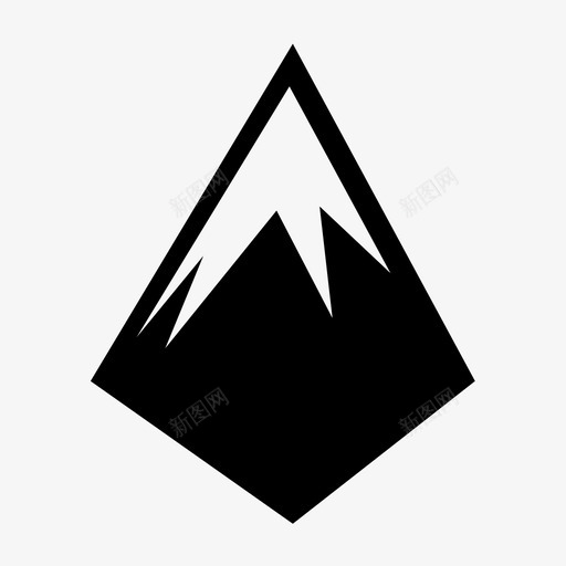 山顶山峰冰svg_新图网 https://ixintu.com 山顶 山峰 冰雪