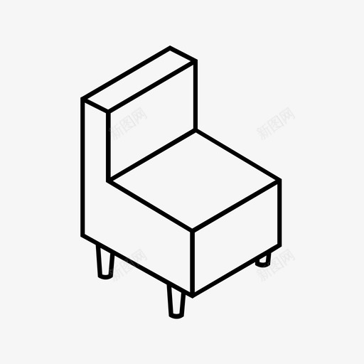 沙发家具座椅svg_新图网 https://ixintu.com 座椅 沙发 家具 单人 等角 图标