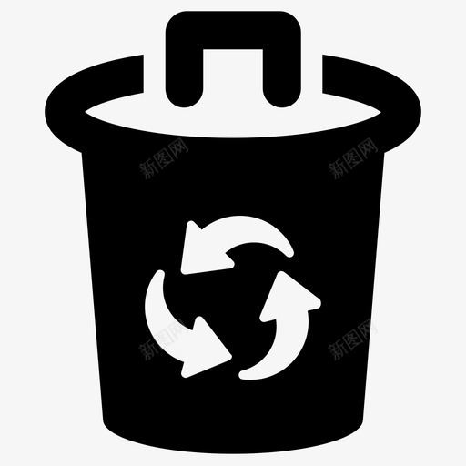 可回收箱回收箱垃圾箱svg_新图网 https://ixintu.com 可回收 回收 垃圾箱 废物 删除