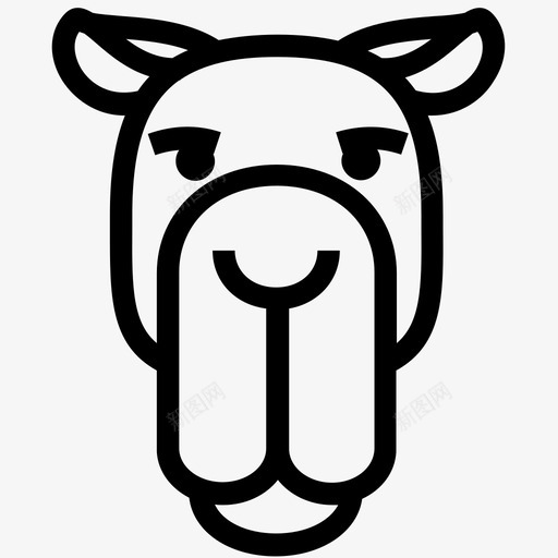 骆驼骆驼脸骆驼头svg_新图网 https://ixintu.com 骆驼 单峰 图标