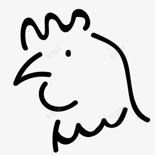 鸡肉有趣手绘svg_新图网 https://ixintu.com 鸡肉 有趣 手绘 线条 涂鸦 自然