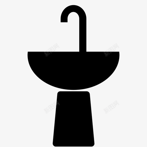 卫生间浴室室内svg_新图网 https://ixintu.com 浴室 卫生间 室内 水槽 洗脸盆 用品 套装
