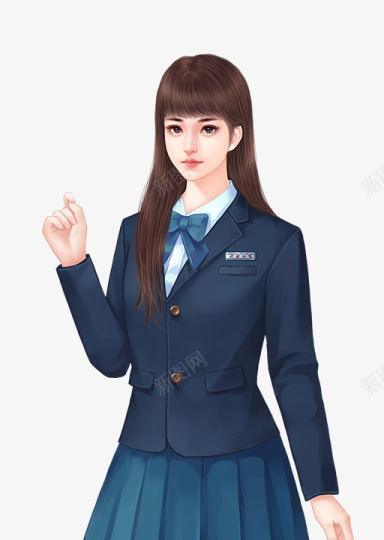 女学霸校服png免抠素材_新图网 https://ixintu.com 女学 校服