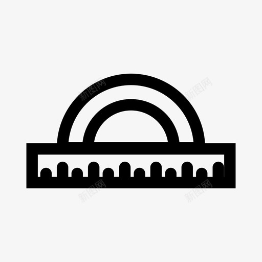 量角器绘图几何svg_新图网 https://ixintu.com 量角器 绘图 几何 几何学 学习 尺子 工具 文具