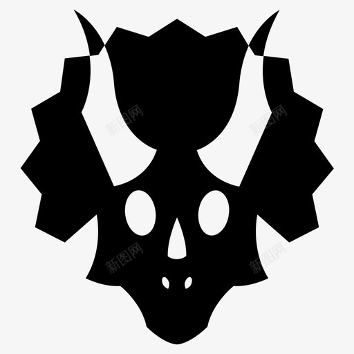 三角龙恐龙svg_新图网 https://ixintu.com 三角 龙恐龙 恐龙