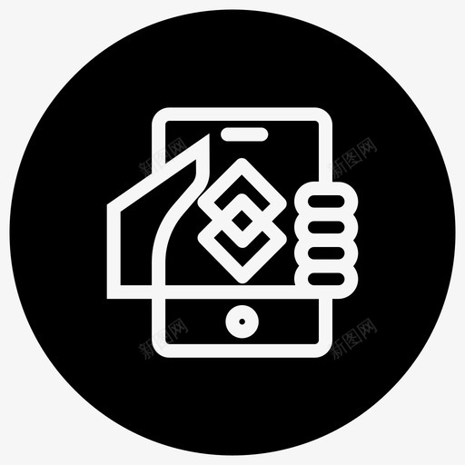移动应用通信软件svg_新图网 https://ixintu.com 移动 应用 通信软件 用户 体验 基本 设计 轮廓 笔划 减去 正面