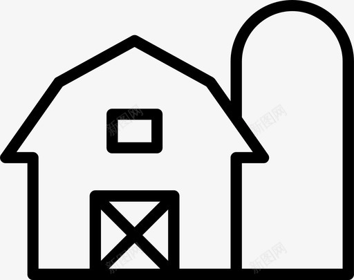 谷仓农业农村svg_新图网 https://ixintu.com 农业 谷仓 农村 农场