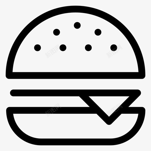汉堡芝士汉堡舒适食品svg_新图网 https://ixintu.com 汉堡 食品 芝士 舒适 快餐 汉堡包 最小 图标