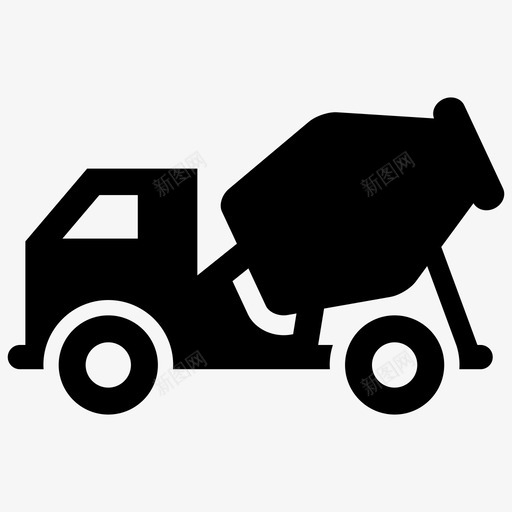 水泥车混凝土施工svg_新图网 https://ixintu.com 搅拌机 施工 水泥 混凝土 混凝土泵车 车水