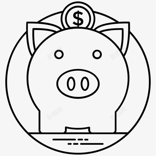 储蓄应急基金储蓄银行svg_新图网 https://ixintu.com 储蓄 应急 基金 储蓄银行 储蓄罐 退休 银行 金融 线路 图标