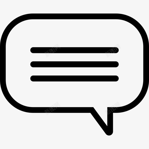 聊天泡泡消息矩形svg_新图网 https://ixintu.com 聊天 泡泡 消息 矩形 短信 文本 通讯
